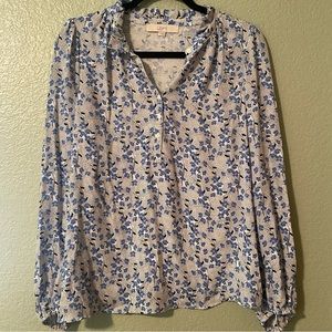 LOFT Floral Long Sleeve Blouse